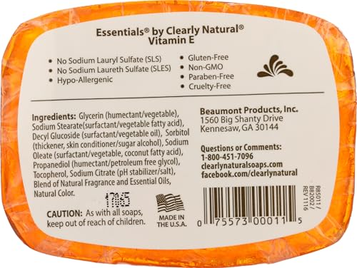 Clearly Natural Vitamin E Glycerin Soap Bar - 4 Ounce