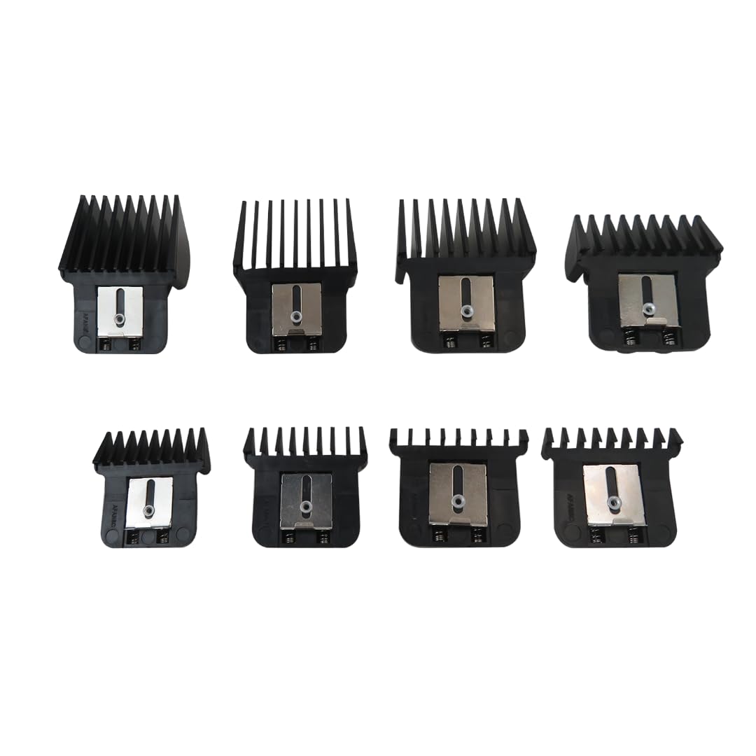 Upgraded 8 Sizes Trimmer Guards Set Compatible for Babyliss FX787G, FX787BN, FX787RG, FX787S, FX787GDB, FX726, FX797,Multiple Sizes w/Metal Spring Clip