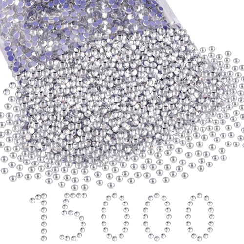 TINKRSTUFF Silver Clear SS10 Hotfix Rhinestones 15000pcs for Clothing & Crafting