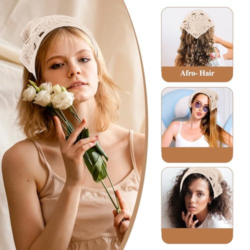 Women & Girls Crochet Headbands 3-Pack Vintage Hair Accessories