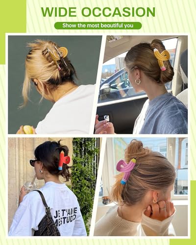 WELROG 3-Pack School-Themed Hair Claw Clips - Fun Designs for All Hair Types