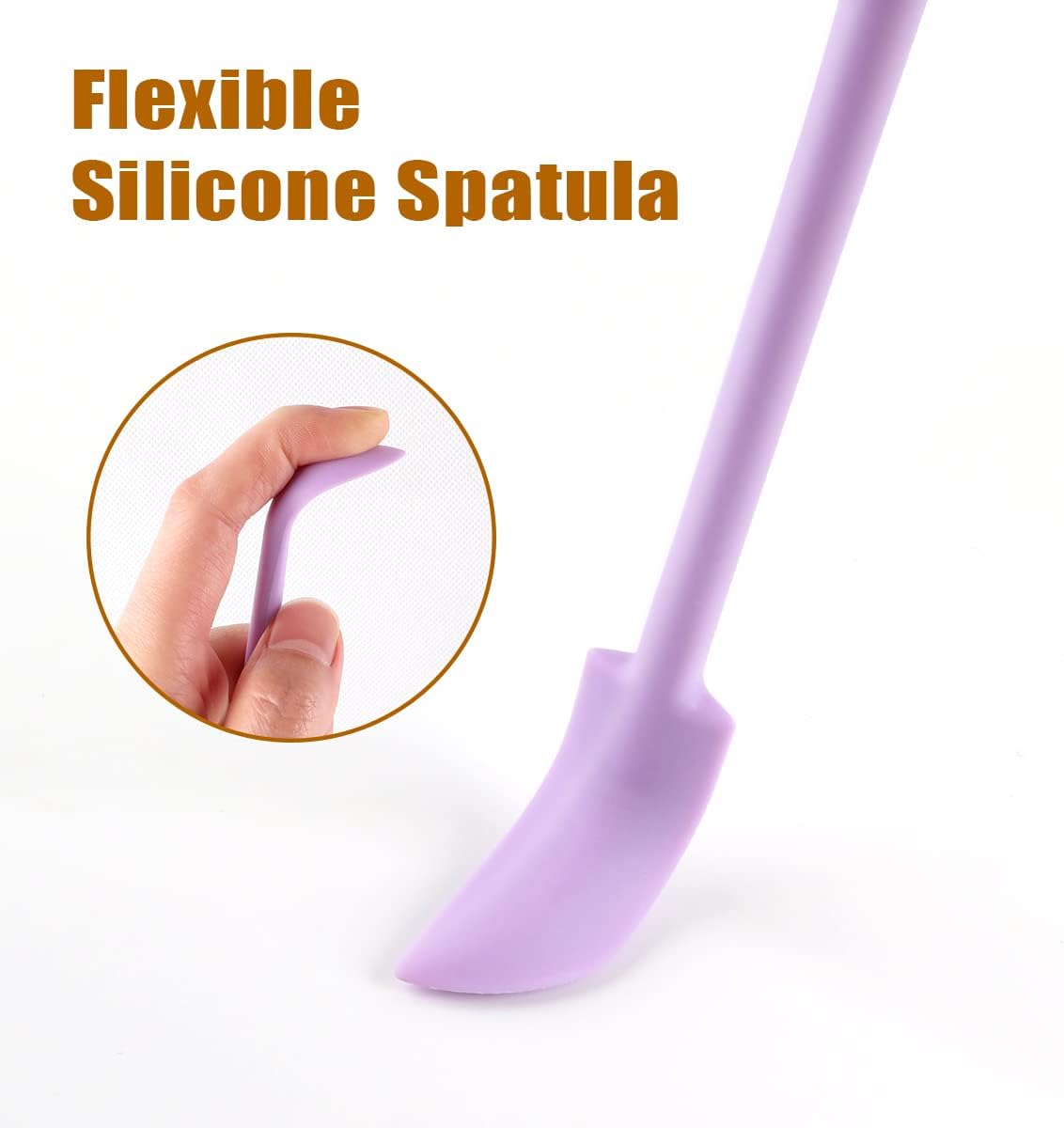 Silicone Spatula Set - 3-Piece Mini Scraper Tool for Makeup, Food & Beauty | Multi-Size for Jars & Containers