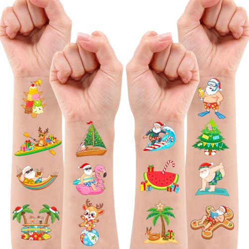 60 PCS July Xmas Temporary Tattoos for Kids | Summer Holiday Fun