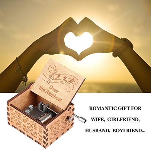 Muzero Over The Rainbow Hand Crank Music Box - Romantic Gift