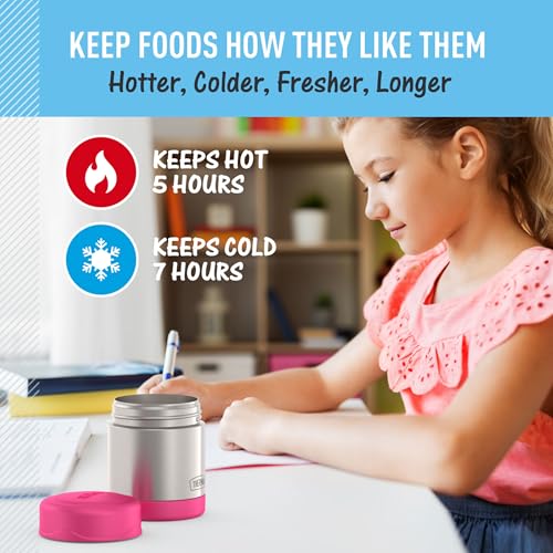 THERMOS FUNtainer 10oz Kids Food Jar - Insulated Stainless Steel, Pink