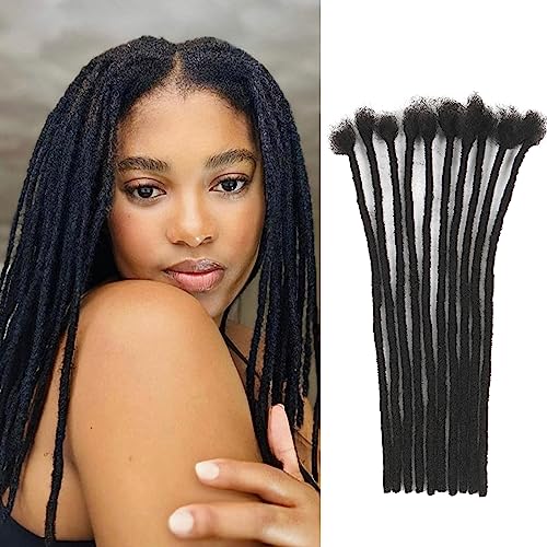 PHYSKA 100% Human Hair Dreadlock Extensions - 6-Inch Handmade Loc Bundles