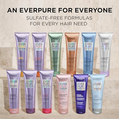 L'Oreal Paris EverPure Silver Care Shampoo for Gray Hair, 8.5 Fl Oz (Pack of 2)