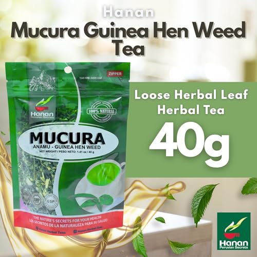 Hanan Peruvian Secrets Mucura (Anamu) Herbal Tea - 100% Natural, Caffeine-Free, 1.41oz