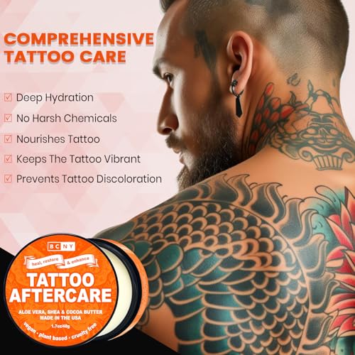 Body Candy Unscented Tattoo Balm - 1.7 Ounce Natural Aftercare