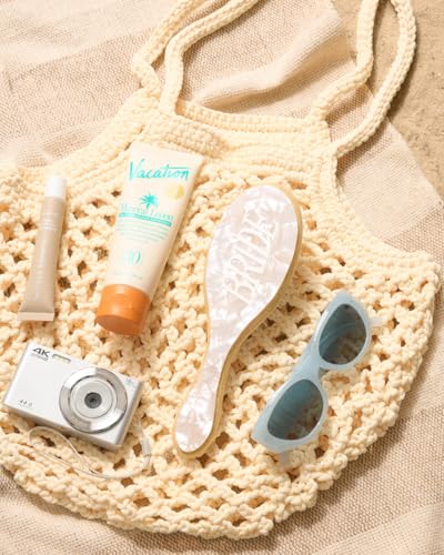 Bride Hair Brush - Eco-Friendly Bamboo, Iridescent Design