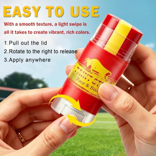 Sports Face Paint Stick - Red Yellow for Game Day Makeup
