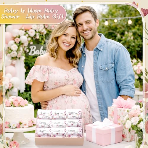 24 Pcs Baby in Bloom Lip Balm Party Favors - Floral Baby Shower Gifts