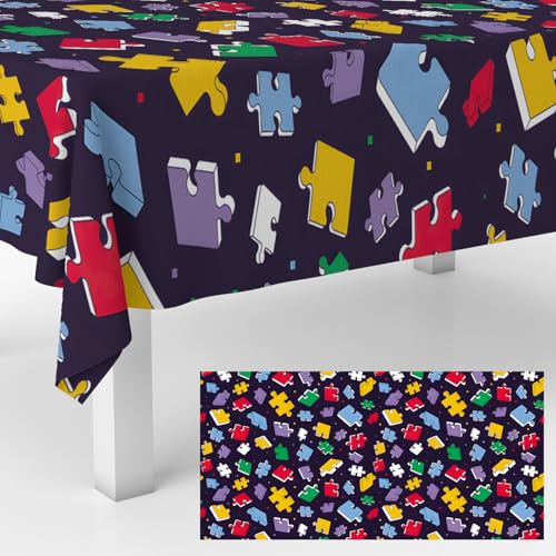 Puzzle Tablecloth for Baby Showers & Birthday Parties - 53 x 108 in