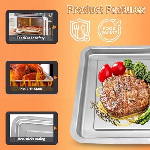GCQ Air Fryer Tray for Emeril Lagasse 26 QT - Steel Grill Pan 12.5"x11.3"