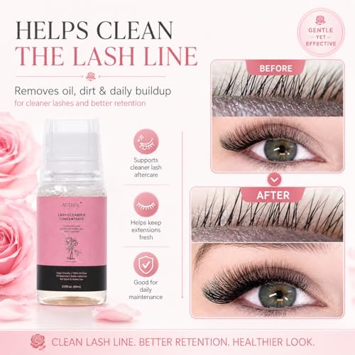 ACTROL Rose Lash Shampoo Concentrate 60ml – Makes 12 Foaming Cleansers