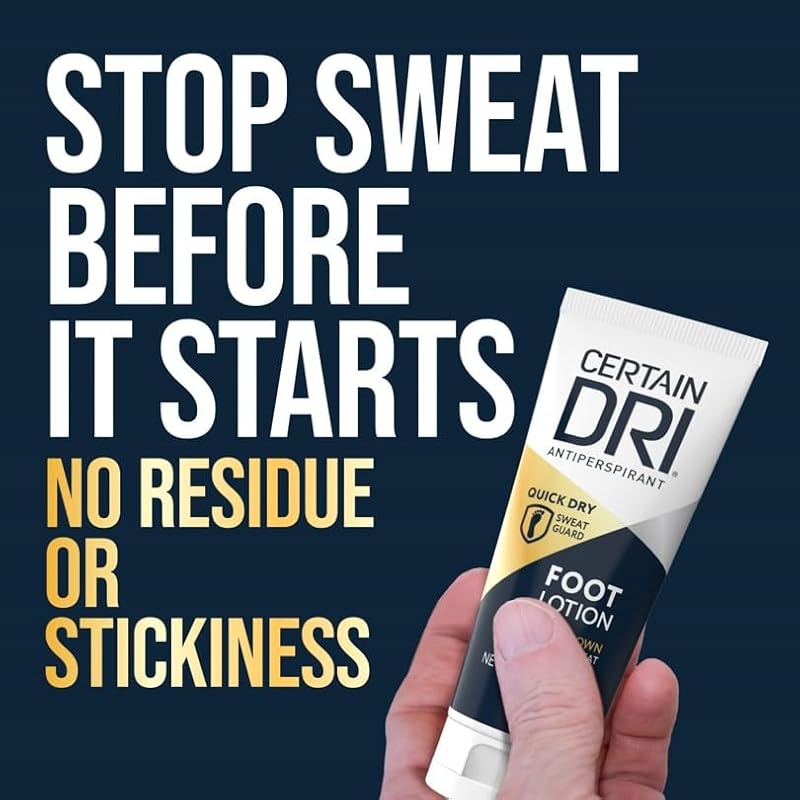 Certain Dri Antiperspirant Foot Lotion - 24-Hour Sweat Control, Fragrance-Free