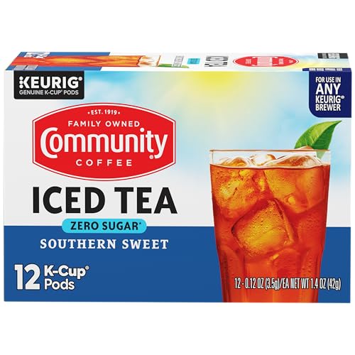 Community Coffee Southern Sweet Iced Tea K-Cup Pods, Sugar Free