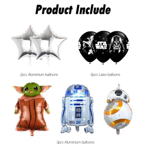 Space Themed Birthday Balloons Set - 11Pcs Sci-Fi Balloons