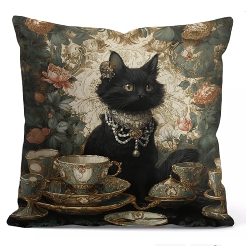 William Morris Floral Throw Pillow Cover - 18x18 Inch Flannel