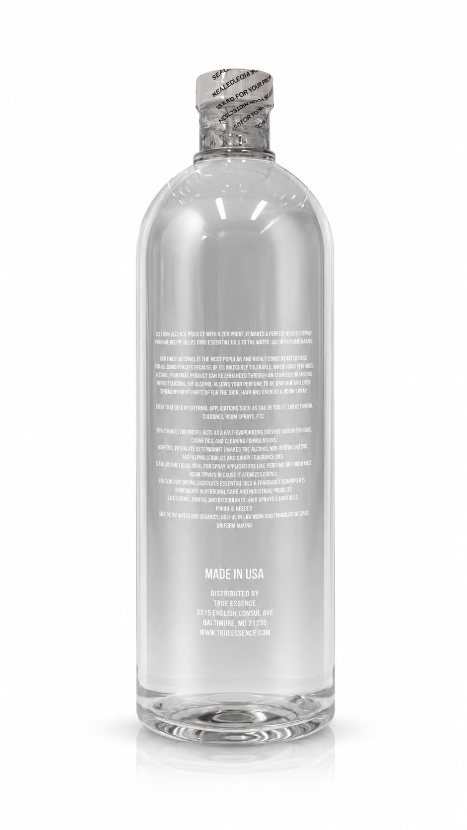 True Essence Professional Perfumer's Alcohol for Fragrance Making. Base for making luxury perfume No Menthol or other unwanted bad odor, 2 lb,32 FL OZ.