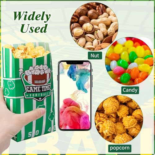 600 Football Popcorn Bags - 1 Oz Paper Snack Bags for Parties