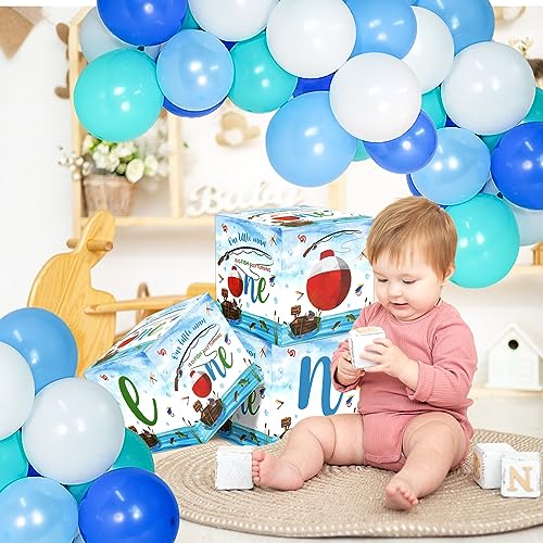 Gone Fishing First Birthday Decorations Kit for Boys - Balloon Boxes & Accessories