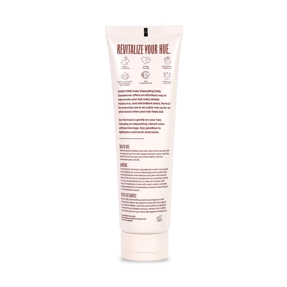Overtone Daily Color Depositing Conditioner - Pastel Silver | 4.5oz Vegan Formula with Shea Butter & Coconut Oil for Color Refreshment