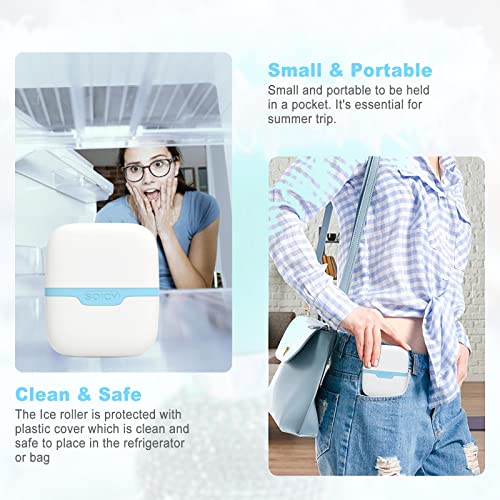 Leeshine Blue Ice Roller for Face & Eyes - 2 in 1 Massage Tool