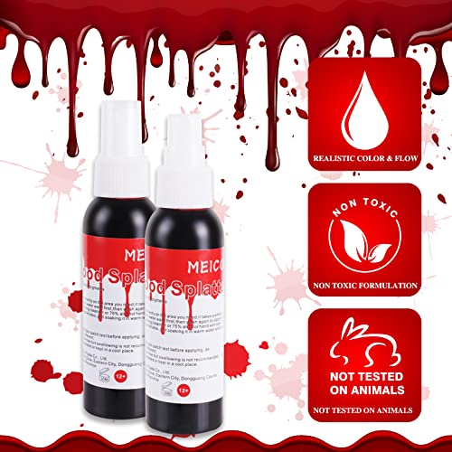 MEICOLY SFX Makeup Kit 02: Realistic Scar Wax, Fake Blood & Stipple Sponge