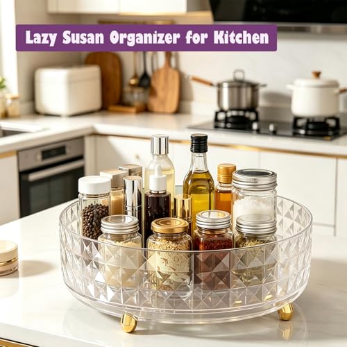 9-Inch Non-Skid Lazy Susan Turntable for Kitchen Organization