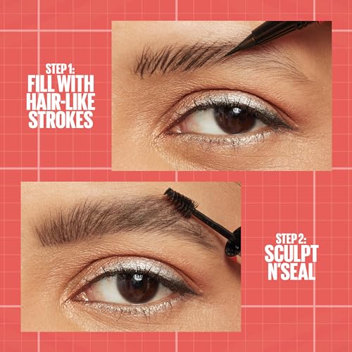 Maybelline Build-A-Brow 2-in-1 Eyebrow Pen & Gel, Black Brown