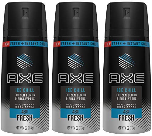 Axé Ice Chill Body Spray Pack of 3 | Lemon & Eucalyptus 48H Freshness