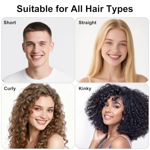 Matte Black Curl Defining Brush for Wet & Dry Hair - Detangling & Shaping Curls