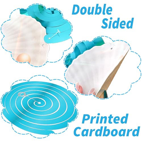 21pcs Beach Seashell Hanging Swirl Decorations for Parties