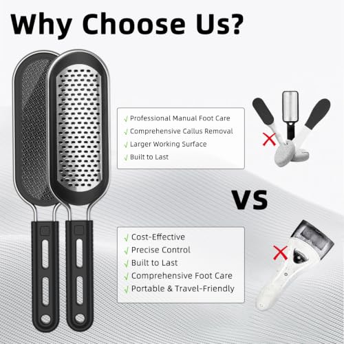 Dual-Sided Foot File Callus Remover for Pedicure & Exfoliation