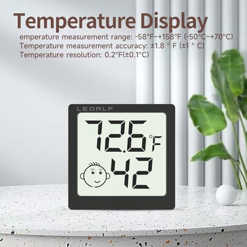 Digital Humidity and Temperature Meter - 6 Pack Hygrometer