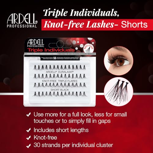 Ardell Short Knot-Free Individual Lashes - Voluminous Black Faux Fibers
