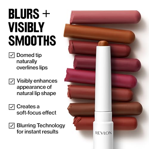 REVLON PhotoReady Instant Blur Liner, Soft Matte Lip Makeup to Overline for Instant Natural, Fuller-Looking Lips, Sheer-to-Buildable, 005 Misty, 0.05 oz