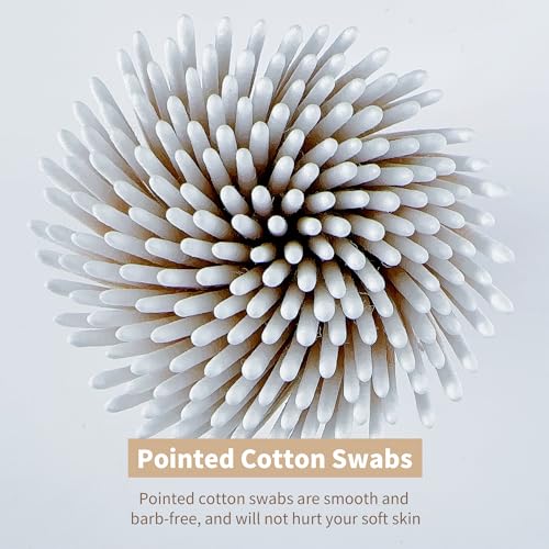 600PCS Pointed Cotton Swabs - 4 Inch Precision Applicators for Makeup & Cleaning