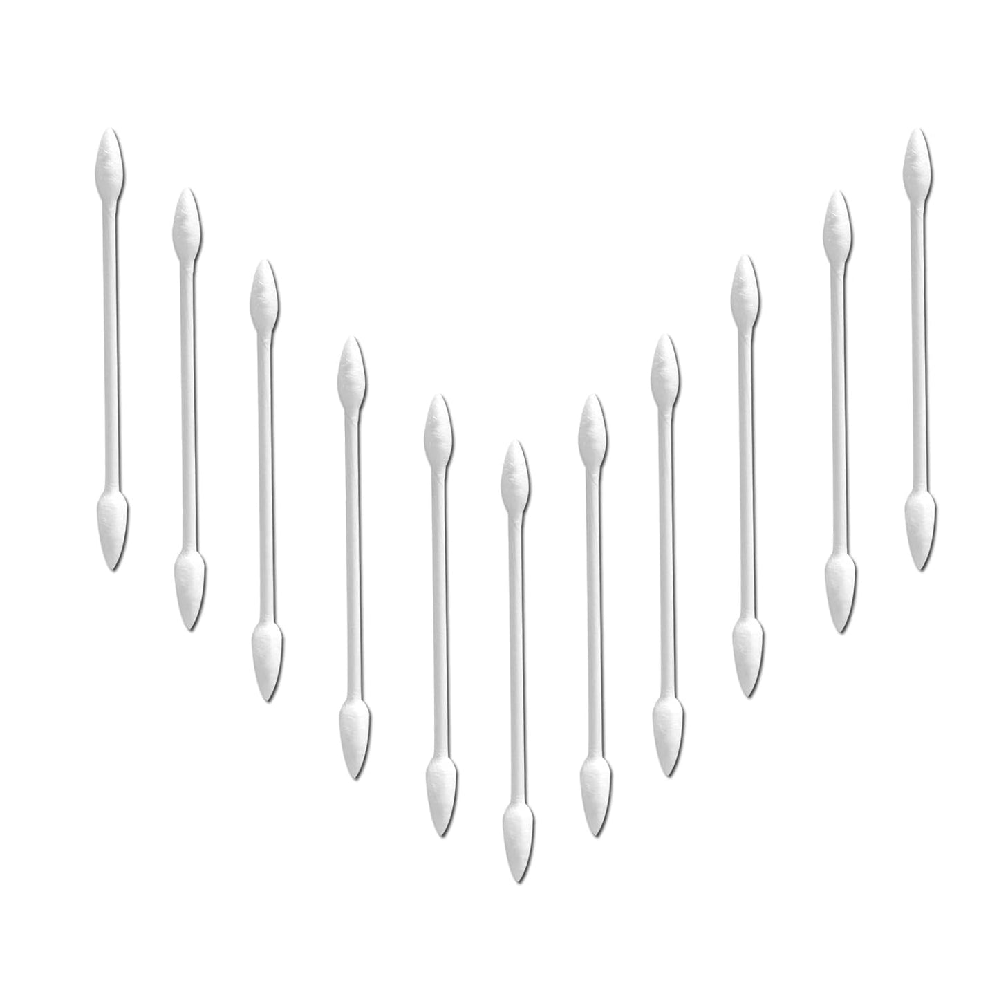 Precision Makeup Cotton Swabs - Double-Ended XL Cotton Buds with Pointed & Flat Tips | 375 Pcs for Flawless Beauty Application
