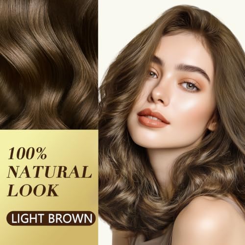 Prypvix Light Brown Hair Dye Shampoo for 100% Gray Coverage, Natural Color & Nourishing Botanicals