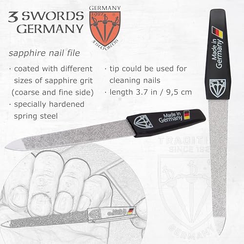 3 Swords Germany Black 4-Piece Manicure Pedicure Grooming Kit