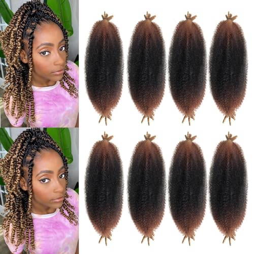 14 Inch Ombre Marley Hair - Pre-Fluffed Springy Twist (8 Packs)