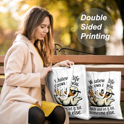 Funny Canvas Tote Bag for Animal Lovers - Reusable Grocery & Beach Bag