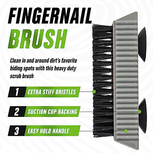 Grip Clean Waterless Hand Cleaner with Brush - Heavy Duty Pumice Soap for Mechanics