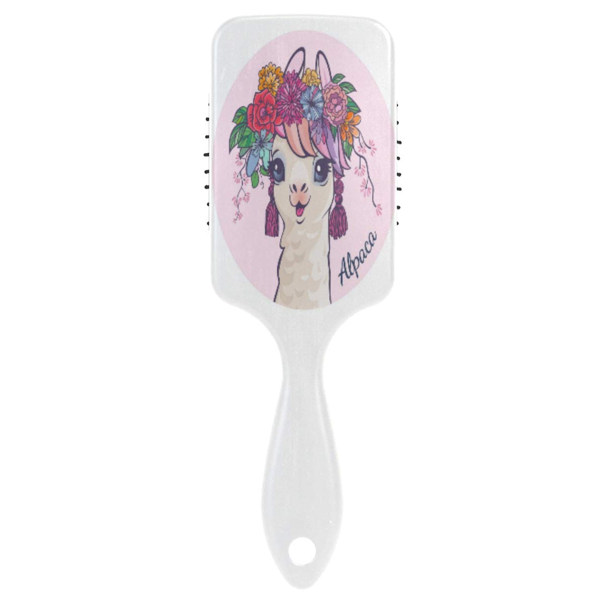 Ice Hockey Hair Brush | Soft Bristles for Wet & Dry Hair | Anti-Static & Frizz Control Comb for Women & Girls