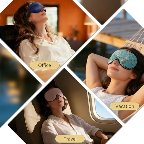 ZIMASILK Adjustable 100% Mulberry Silk Eye Mask for Sleep
