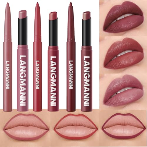 Jolilab Rosewood Allure Lip Makeup Set 6Pcs - 3 Lip Liners & 3 Matte Lipsticks