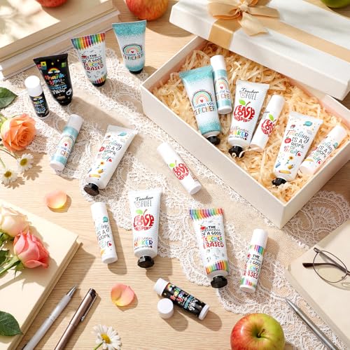 Loopeer 20 Sets Teacher Gift Set - Lip Balm & Hand Cream Travel Size