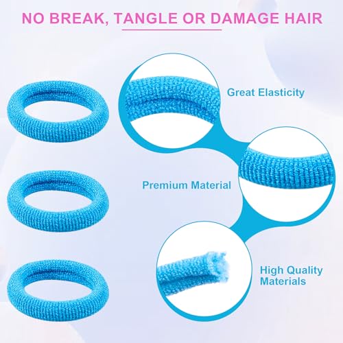 TVINLIK 400 PCS No Damage Baby Hair Ties – Soft Elastic Ponytail Holders